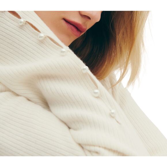 Reformation Ribbed Gossamer Emanuele Sweater Size S - Picture 1 of 5